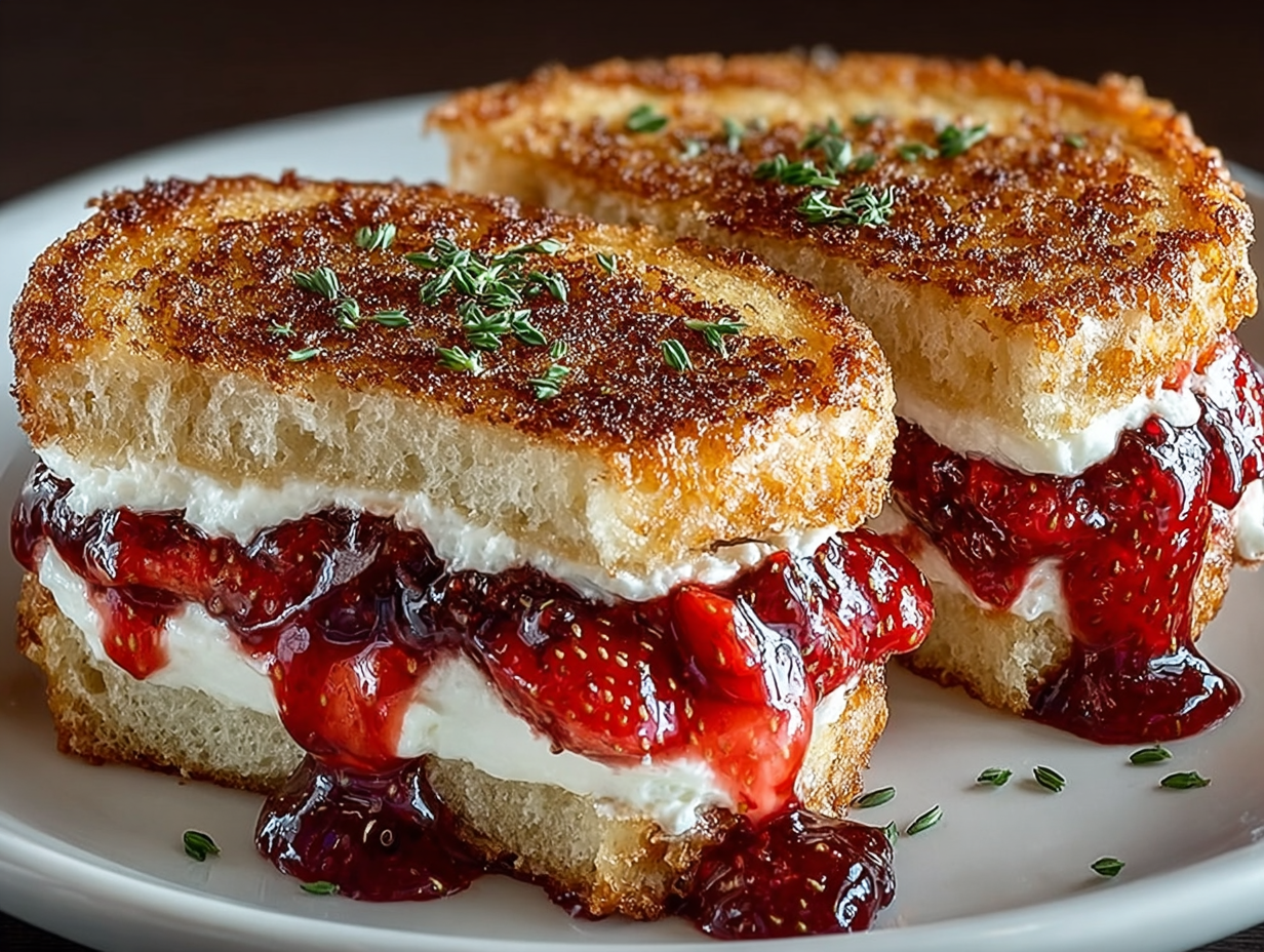 Fried Strawberry Cheesecake Sandwiches image 2