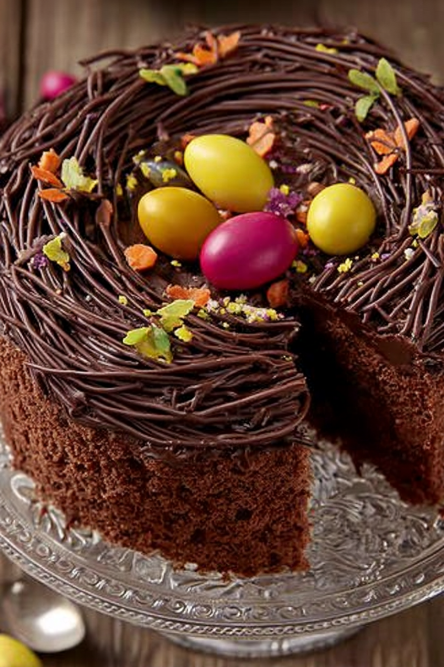 Chocolate Spring celebration Egg Nest Cake Recipe image 2