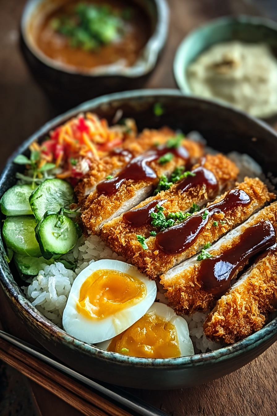 Japanese Katsu Bowls with Tonkatsu Sauce image 2