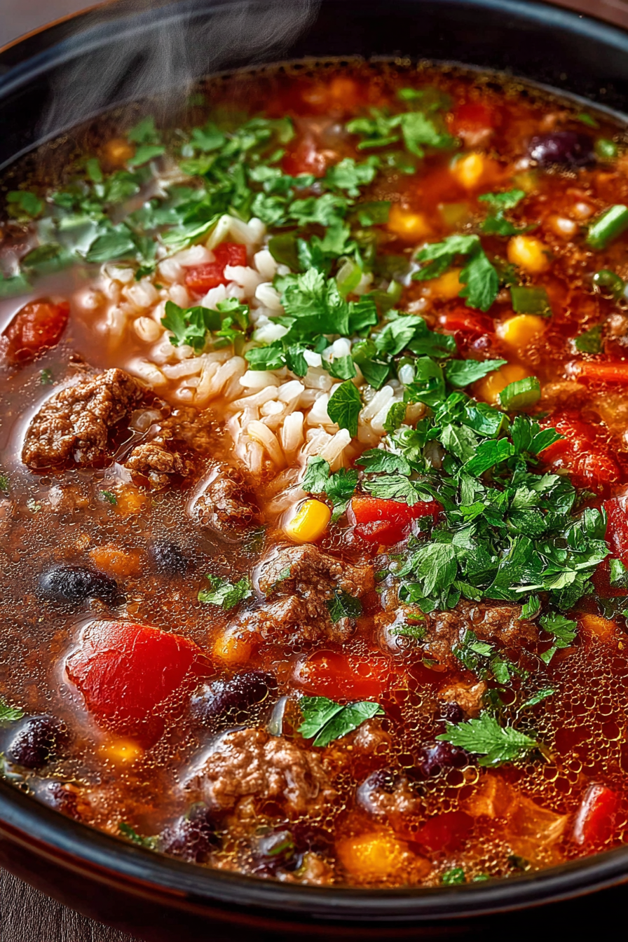 Mexican Beef and Rice Soup image 2