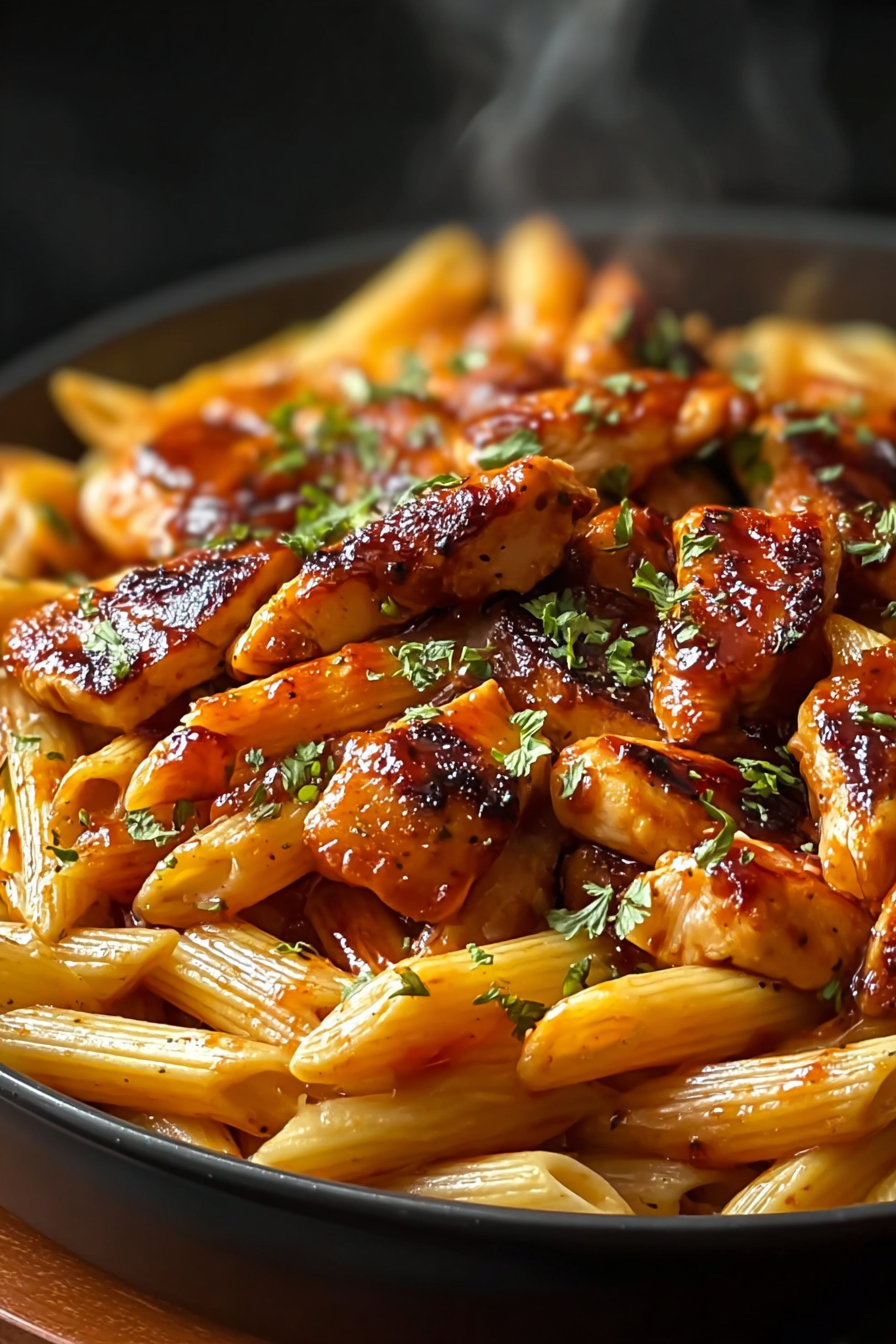 One-Pan Tangy Honey BBQ Chicken Penne image 2