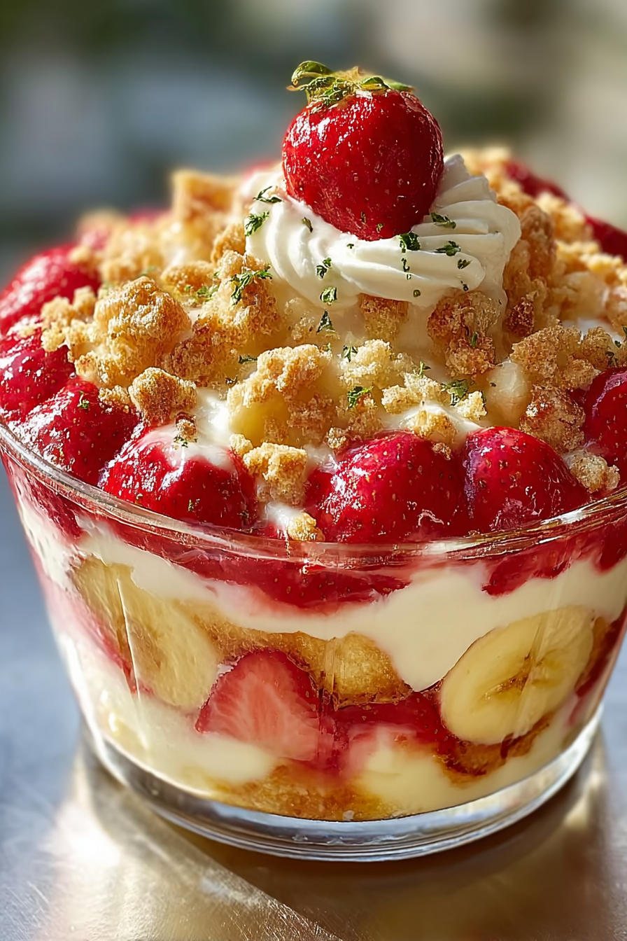 Strawberry Crunch Banana Pudding Recipe - Easy Dessert Delight image 2