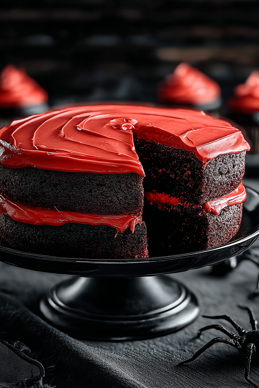 Black Velvet Cake with Red Icing image 2