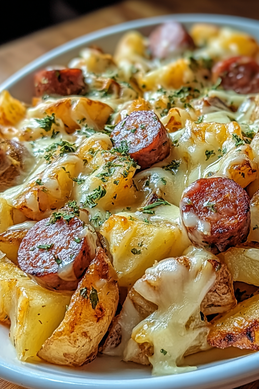 Cheesy ranch potatoes and smoked chicken sausage image 2