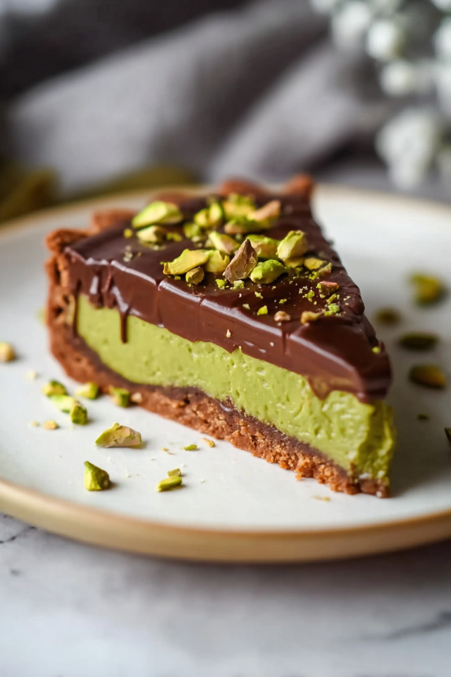 Chocolate Pistachio Ganache Tart Recipe image 2