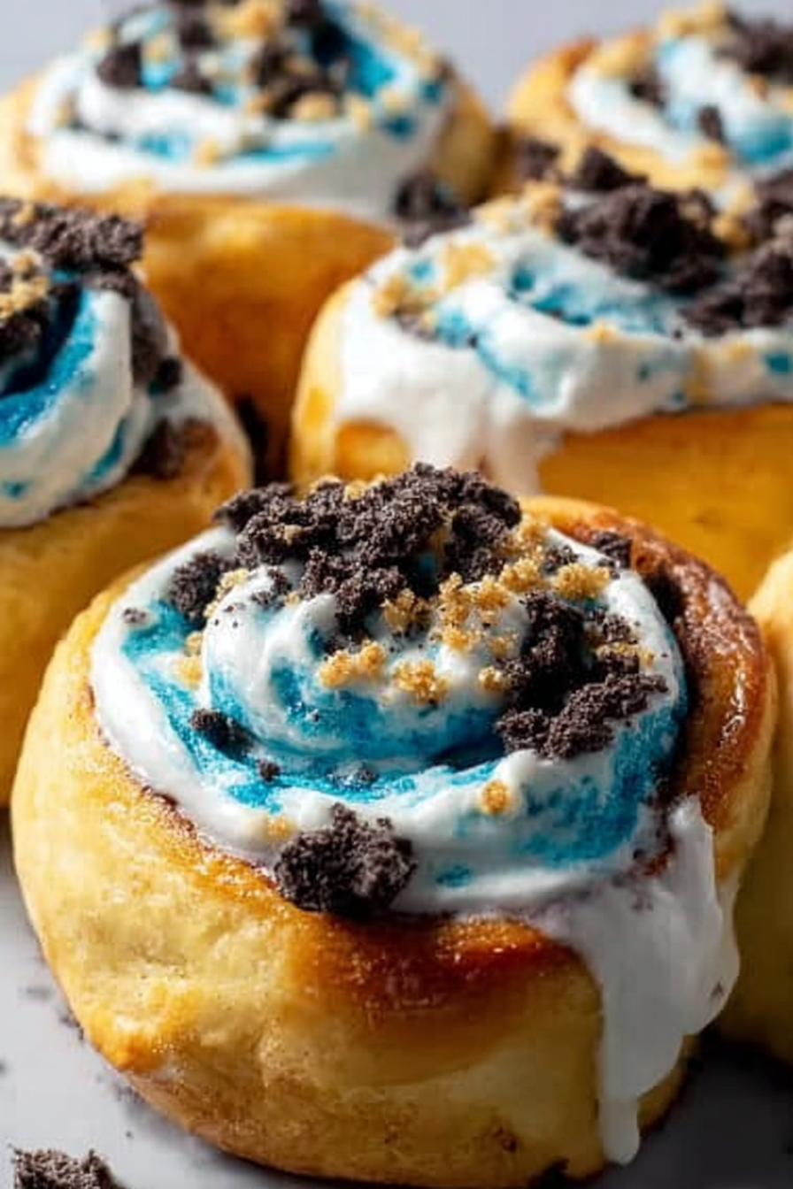 Cookie Monster Cinnamon Rolls Recipe image 2