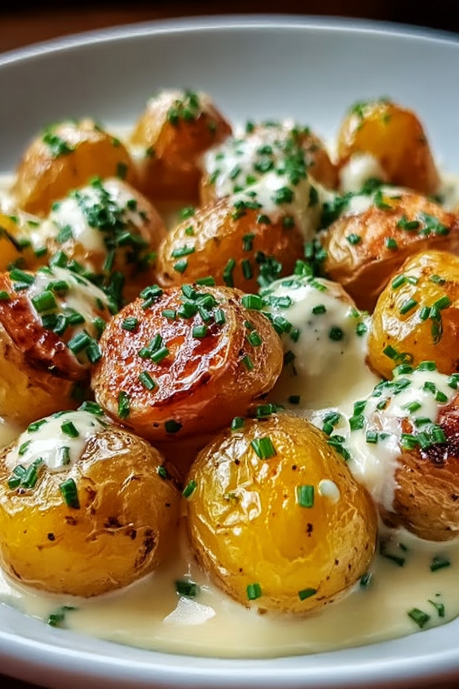 Creamy Garlic Baby Potatoes image 2