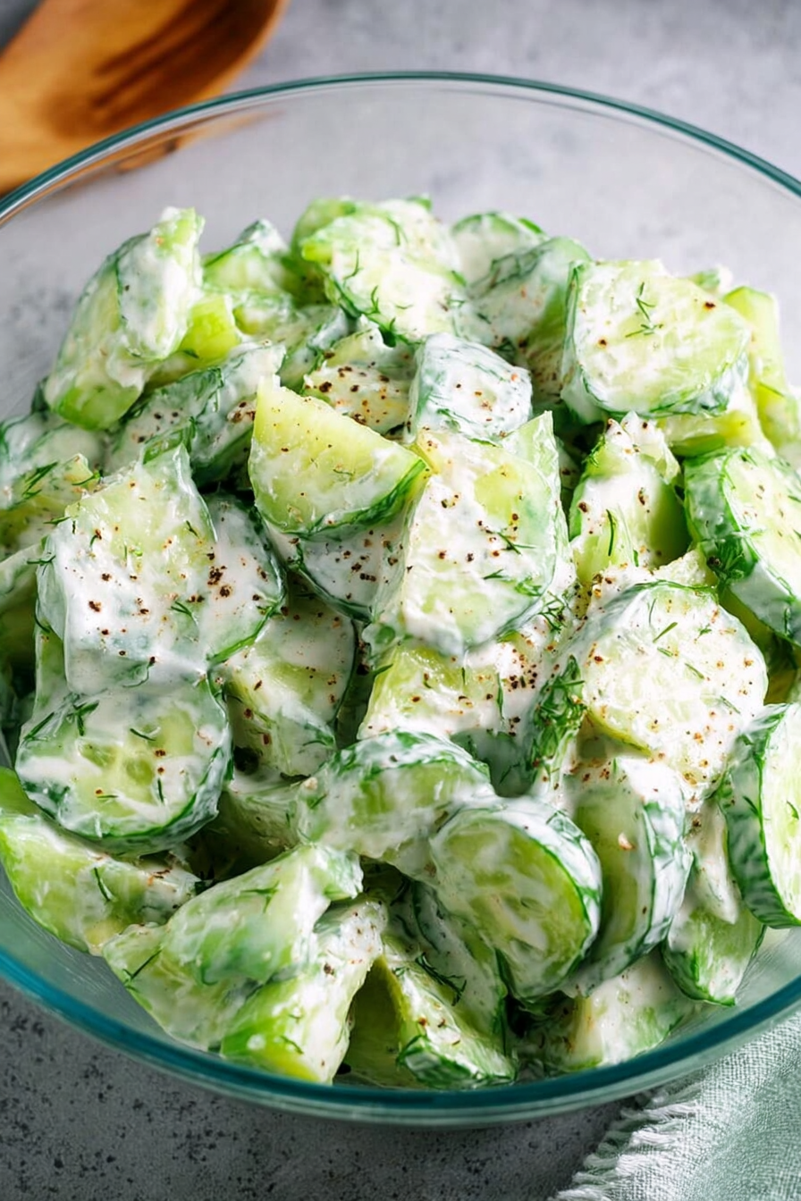 Delicious cucumber salad with yogurt dressing image 2
