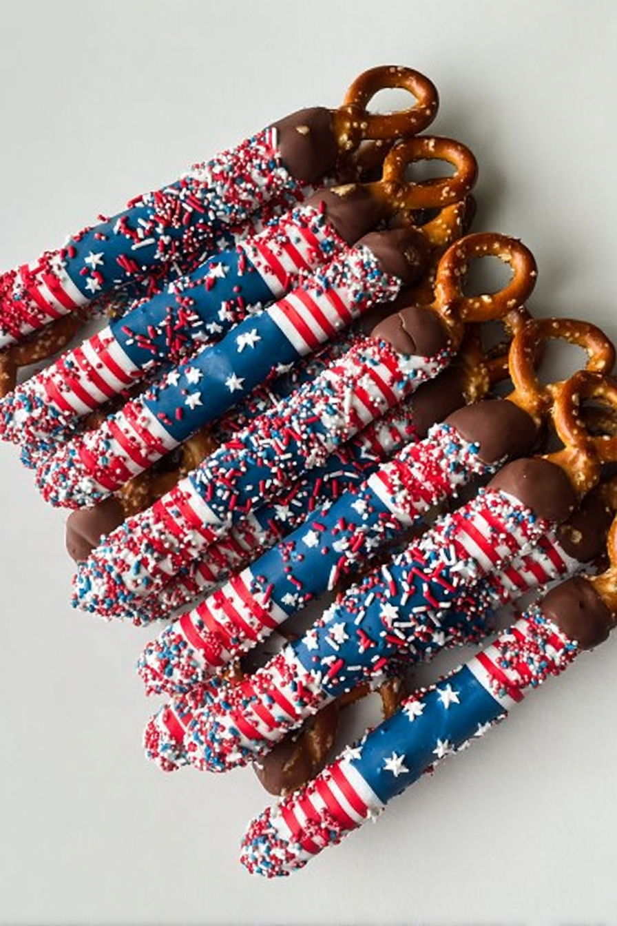 Fourth of July Chocolate-Dipped Pretzels image 2