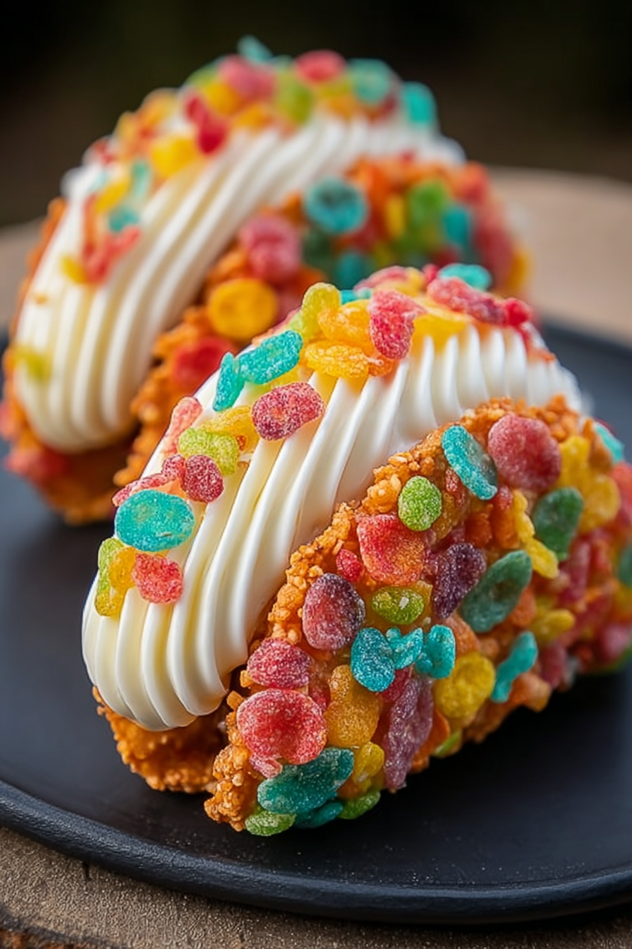 Fruity Pebbles Cheesecake Tacos image 2
