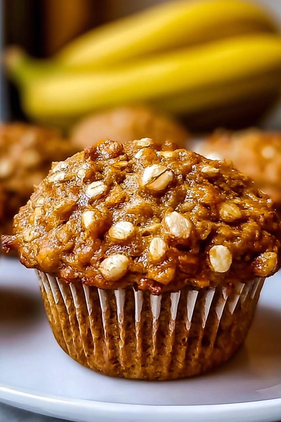 Healthy Banana Oatmeal Muffins image 2