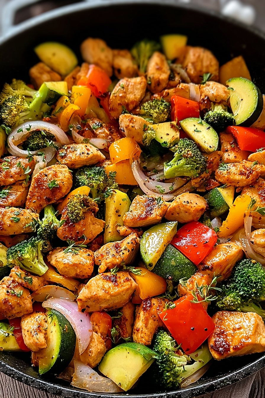 Healthy Chicken and Vegetables Skillet image 2