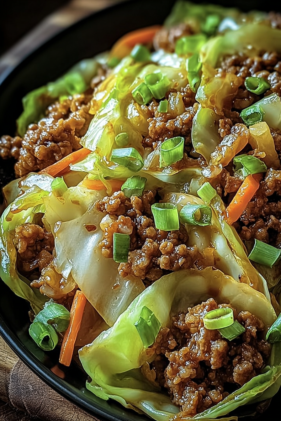 Healthy Chinese Ground Beef Cabbage image 2