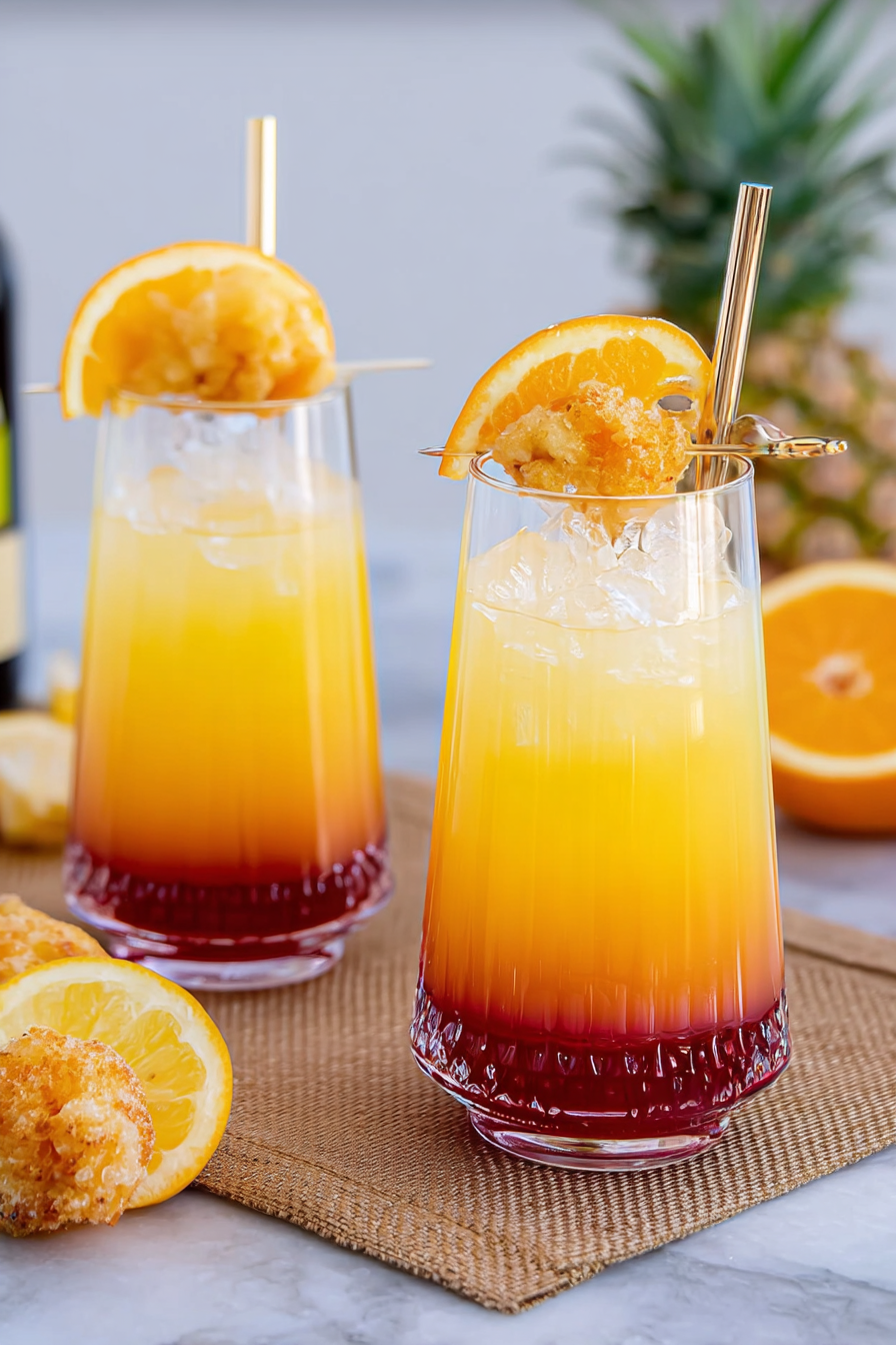 Non-alcoholic lime juice Sunrise Cocktail image 2