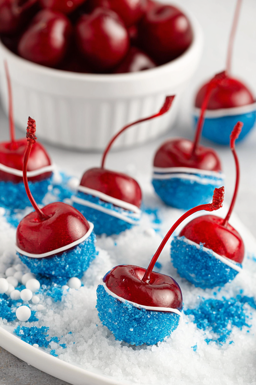Patriotic Chocolate-Dipped Cherry Bombs image 2