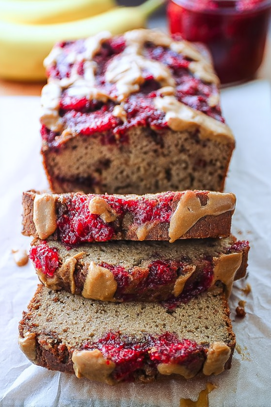 Peanut Butter & Jelly Banana Bread Recipe image 2