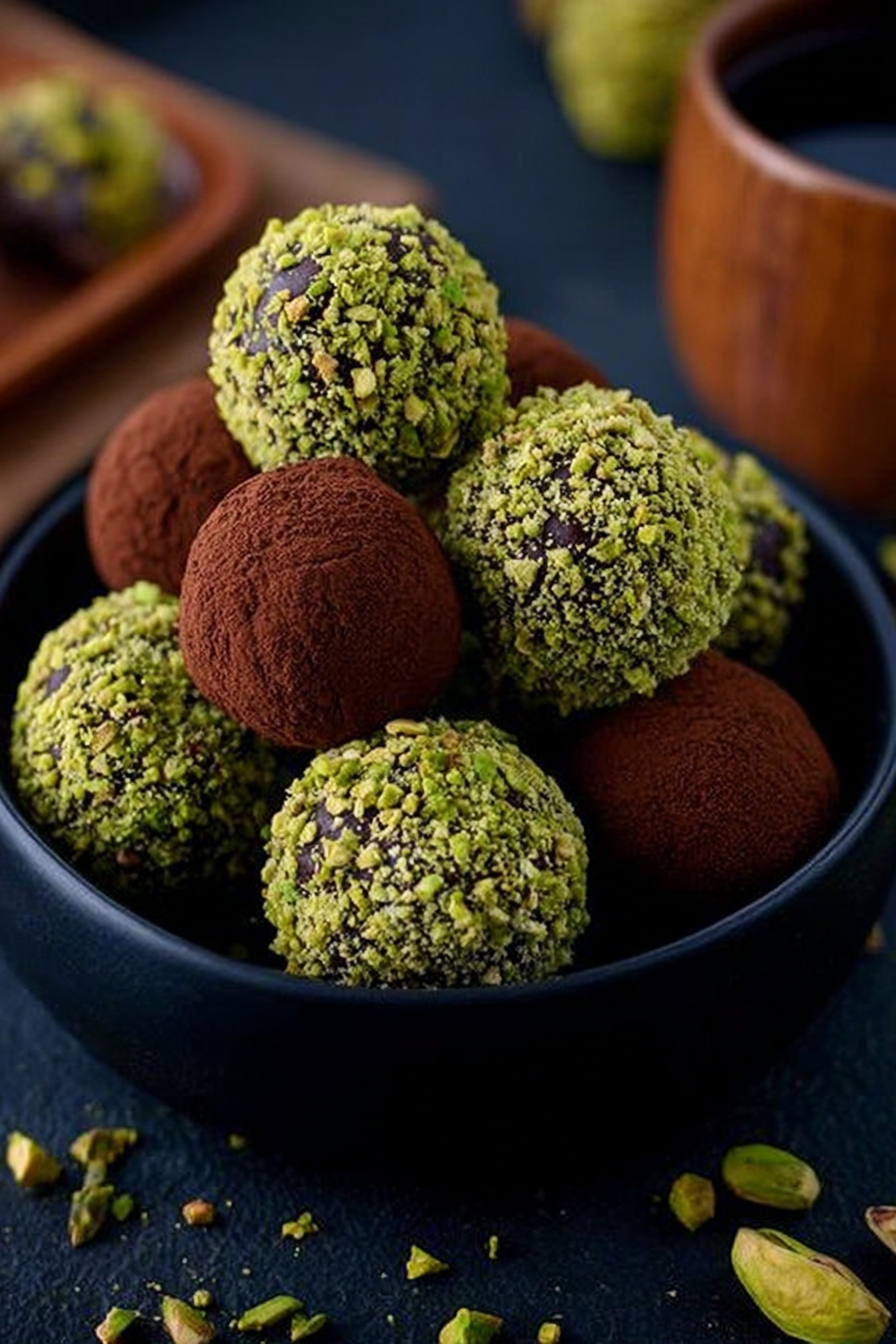 Pistachio Ganache Truffles Recipe image 2