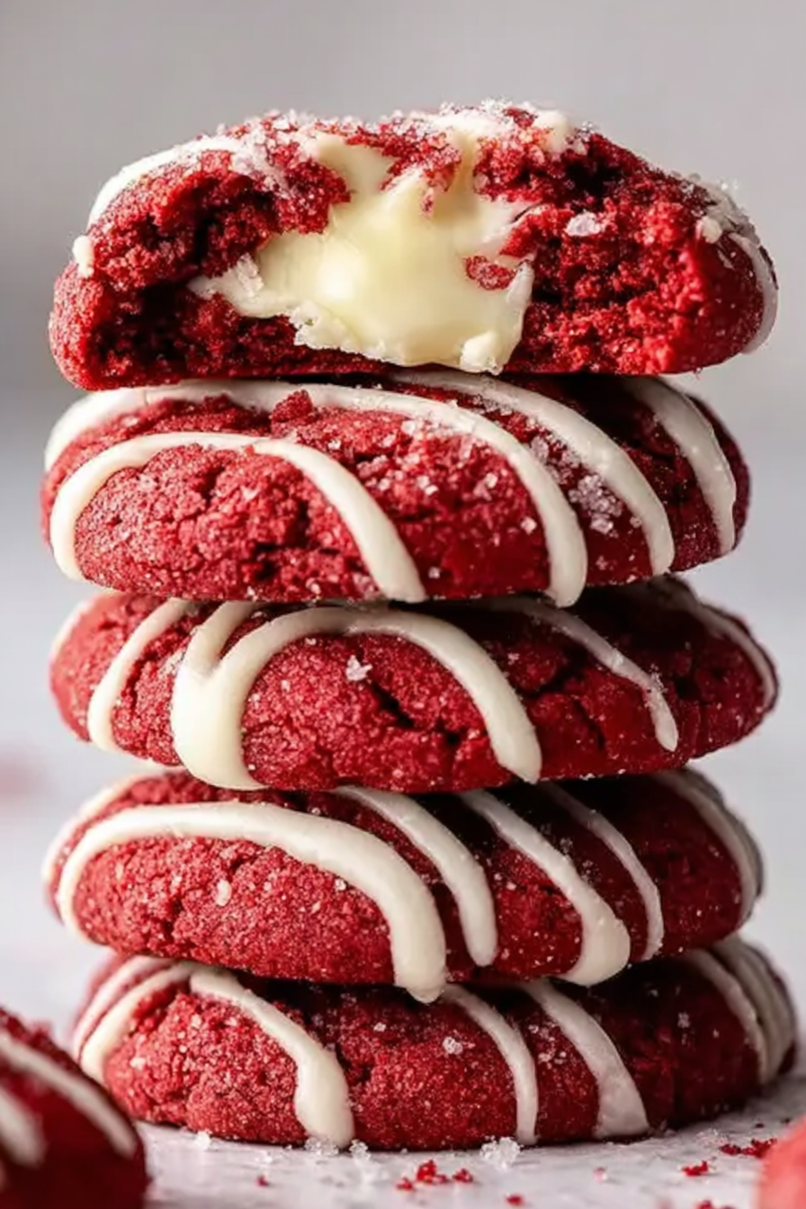 Red Velvet Cream Cheese Stuffed Cookies image 2