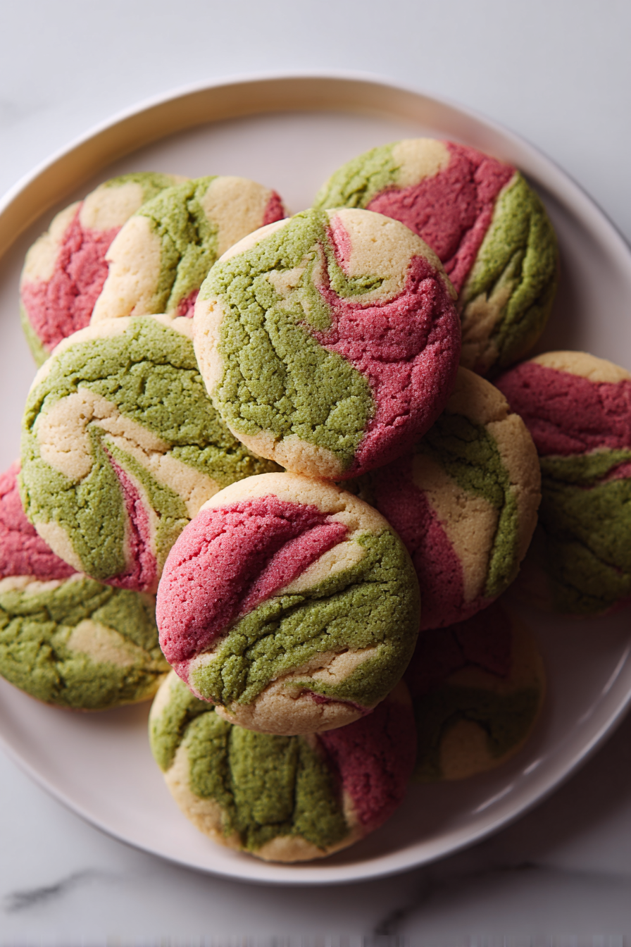 Strawberry Matcha Marble Cookies Recipe image 2