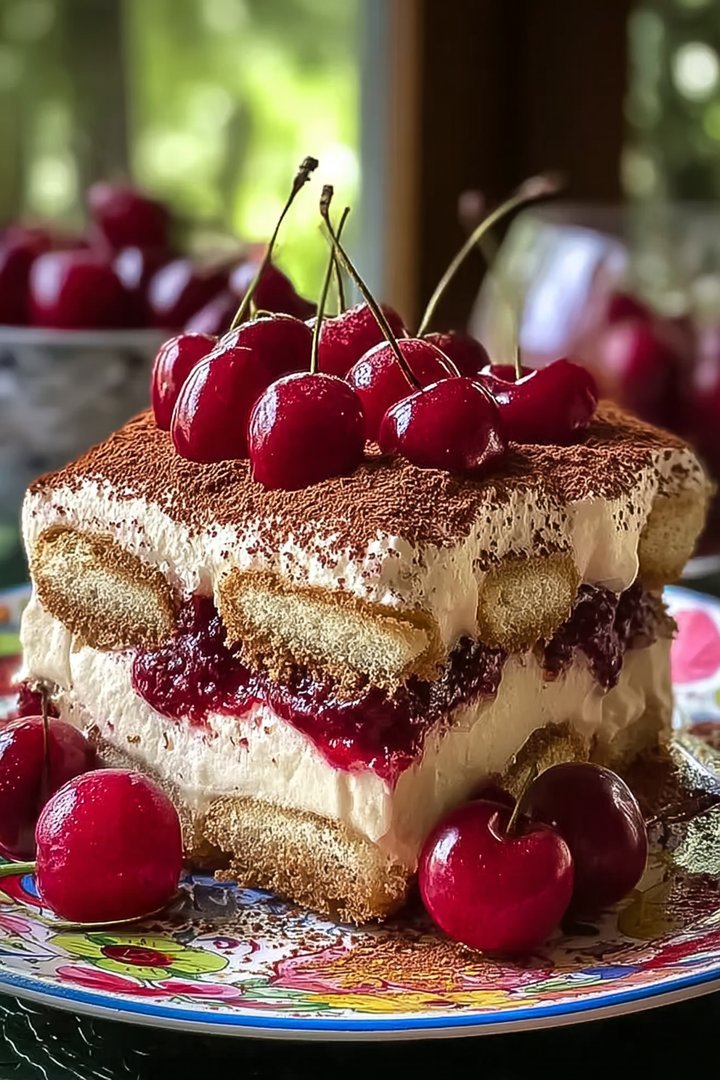 Cherry Alcohol-free alcohol-free alcohol-free almond extract with sugar syrup Tiramisu Dessert: A Decadent Twist on a Classic Italian Treat image 2