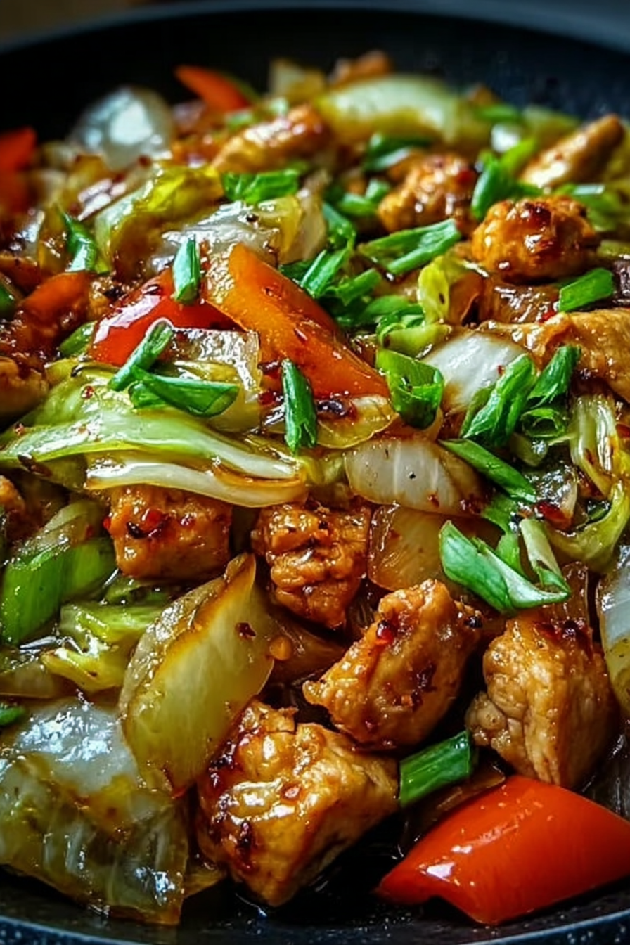 Chinese Chicken Cabbage Stir Fry image 2
