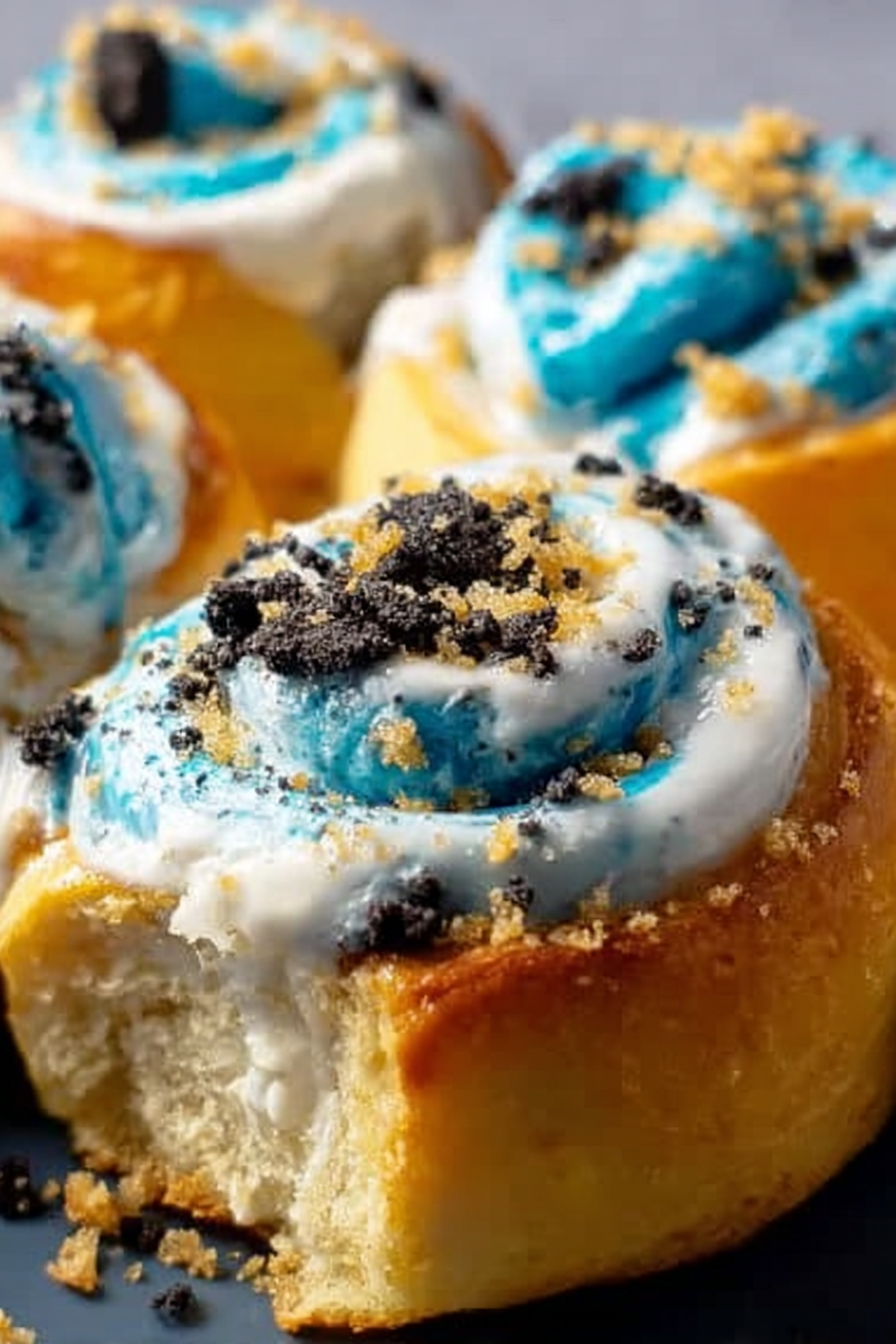 Cookie Monster Cinnamon Rolls Recipe image 2