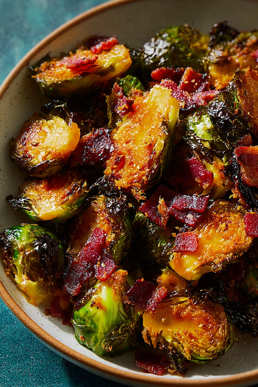 Crispy Fried Maple turkey bacon Brussels Sprouts image 2