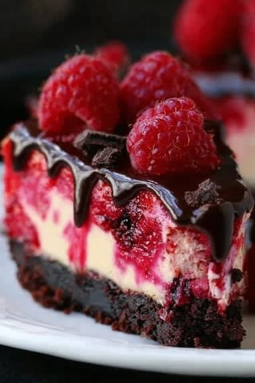 Dark Chocolate Raspberry Cheesecake image 2