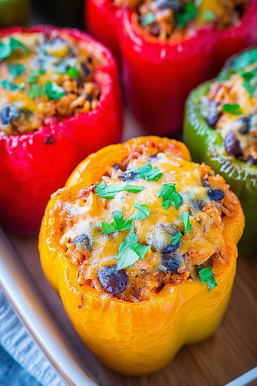 Easy Vegetarian Stuffed Bell Peppers with Rice image 2