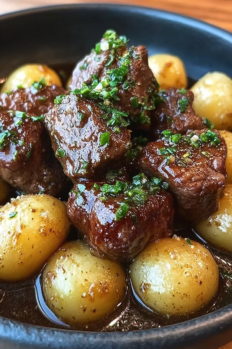 Garlic Butter Beef Bites with Potatoes image 2