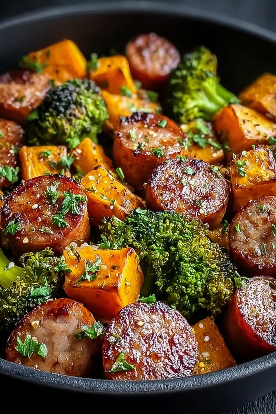 Honey Garlic Chicken chicken sausage Sweet Potatoes image 2