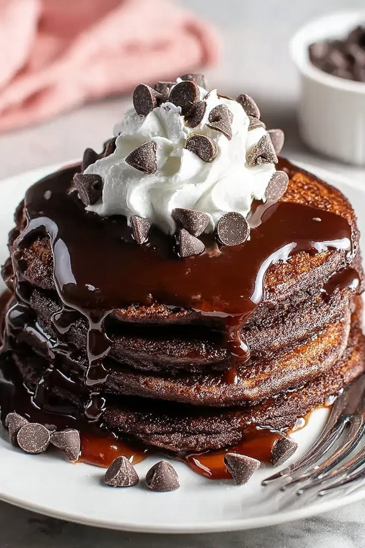 Irresistibly Delicious Chocolate Pancakes image 2