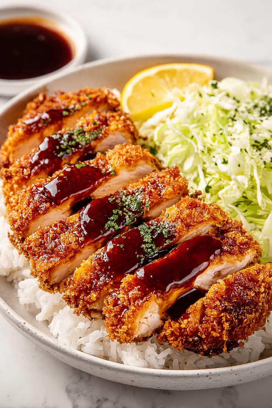 Japanese Katsu Bowls with Tonkatsu Sauce image 2