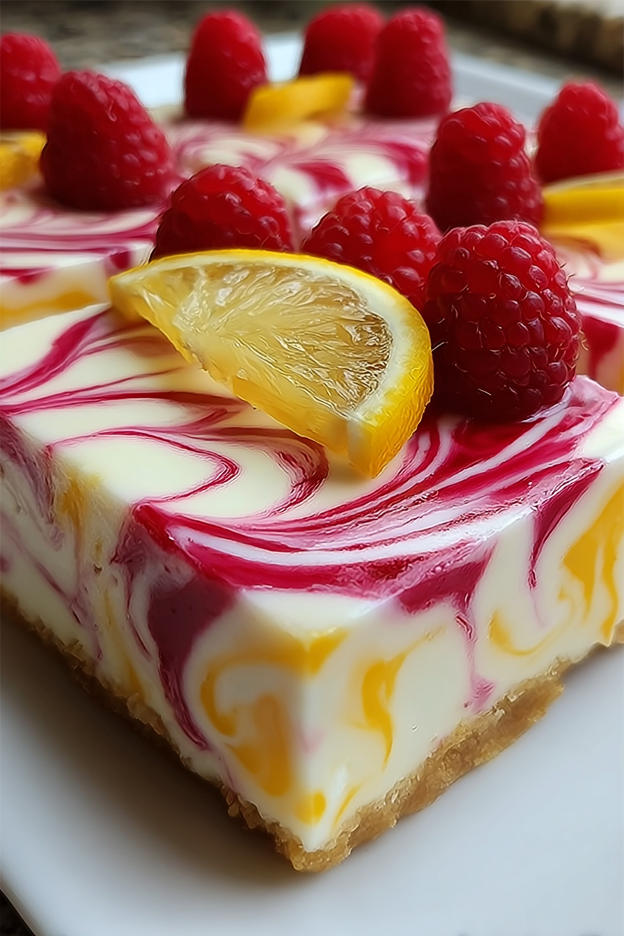 LEMON RASPBERRY SWIRL CHEESECAKE image 2