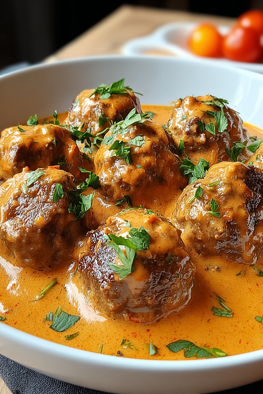 Meatballs in creamy paprika sauce image 2