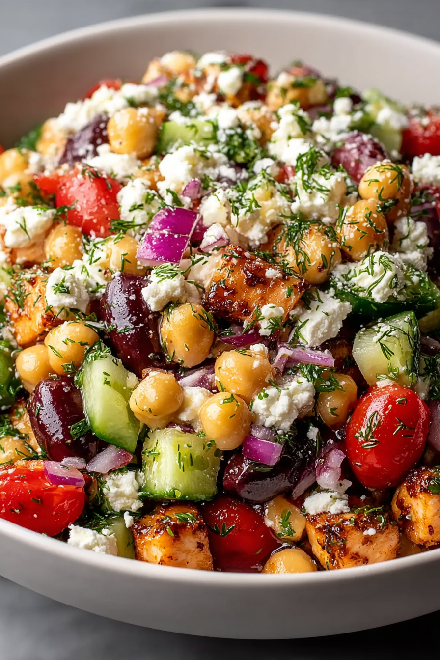 Mediterranean Chickpea Feta Salad image 2