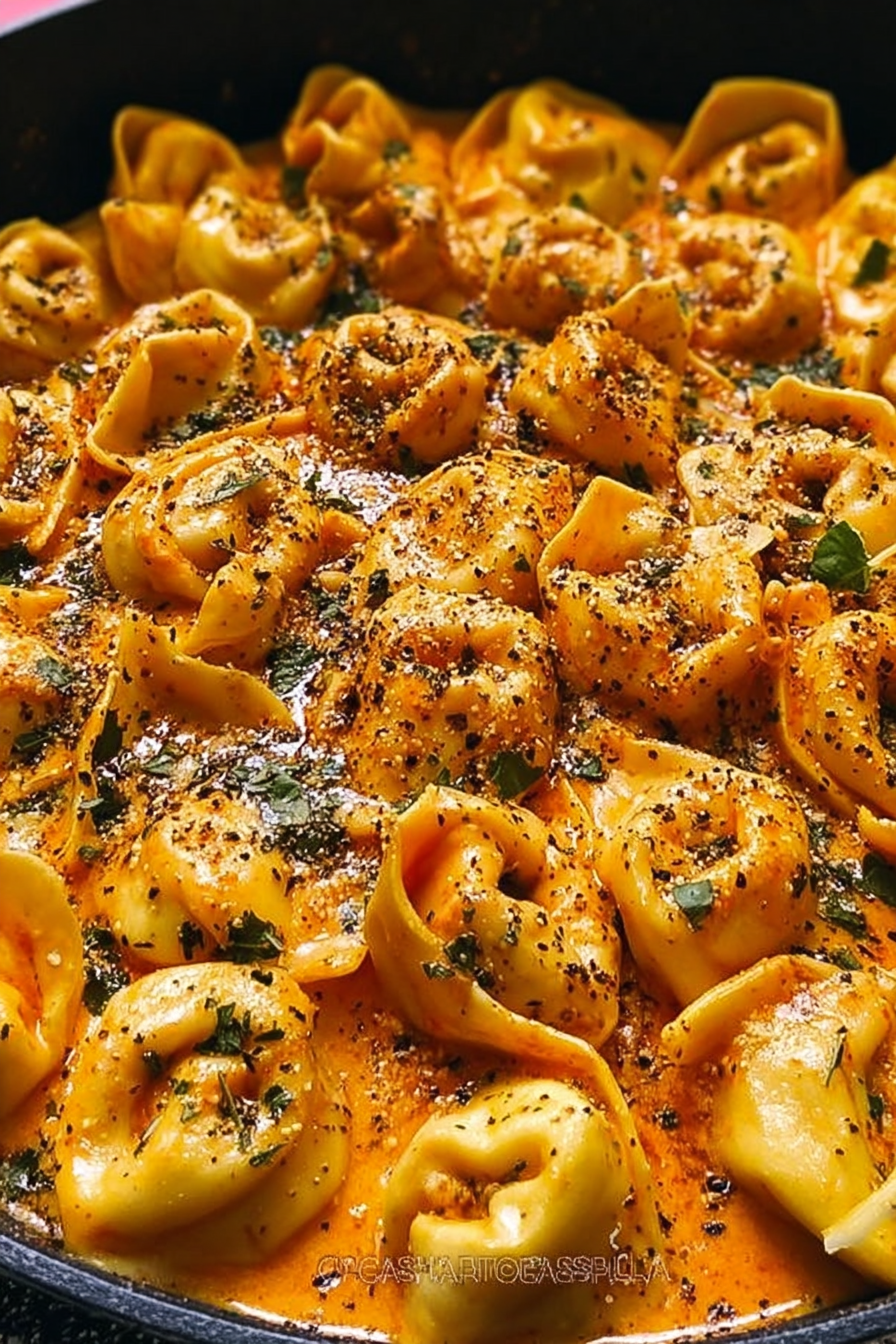 One-Pot Spicy Garlic Butter Chicken Tortellini image 2