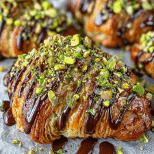 Pistachio Chocolate Croissants Recipe