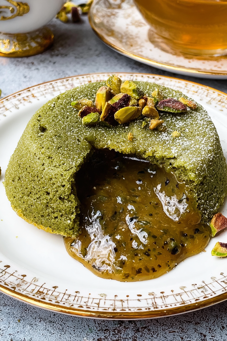 Pistachio Chocolate Lava Cakes Recipe image 2