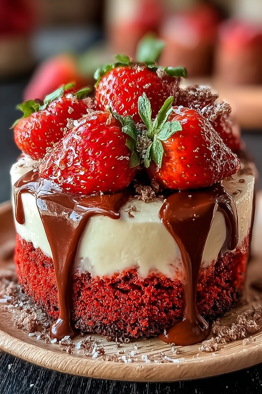 Red Velvet Strawberry Cheesecake Delight image 2