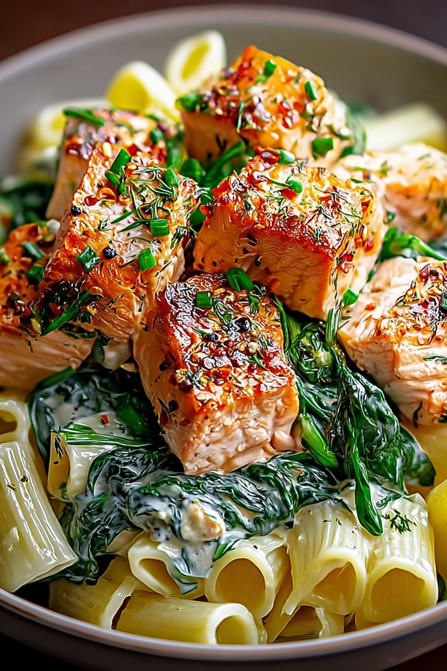 Salmon Spinach Pasta Dish: A Delicious and Nutritious Recipe to Try Today image 2