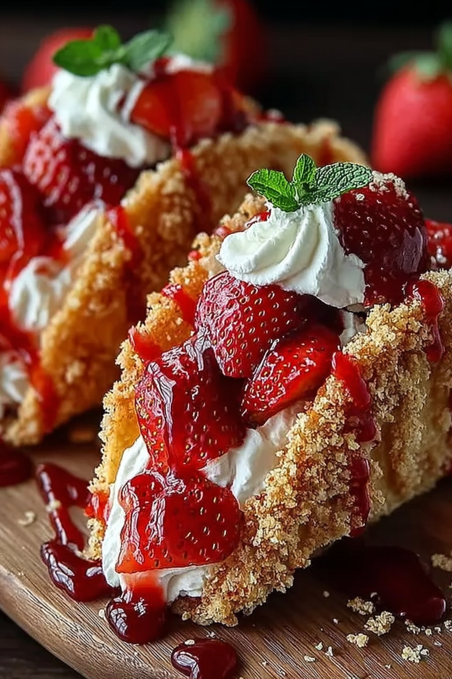 Strawberry Crunch Cheesecake Tacos image 2