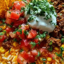 Taco Rice Bowl with Doritos Recipe