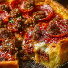Ultimate deep-dish chicken hamburger chicken sausage chicken pepperoni pie recipe