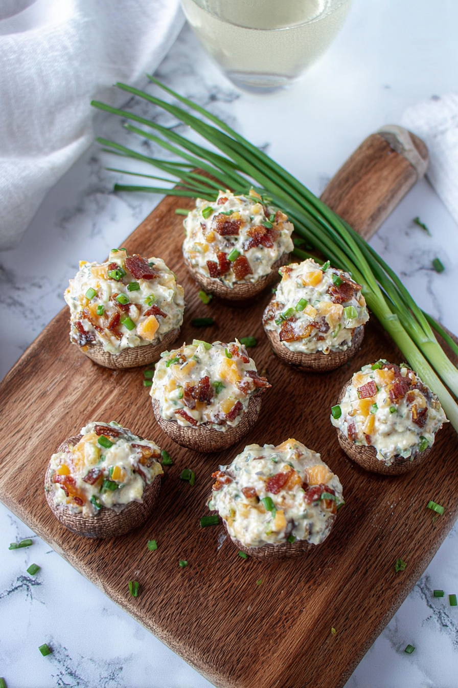 turkey bacon and cream cheese-stuffed mushrooms image 2