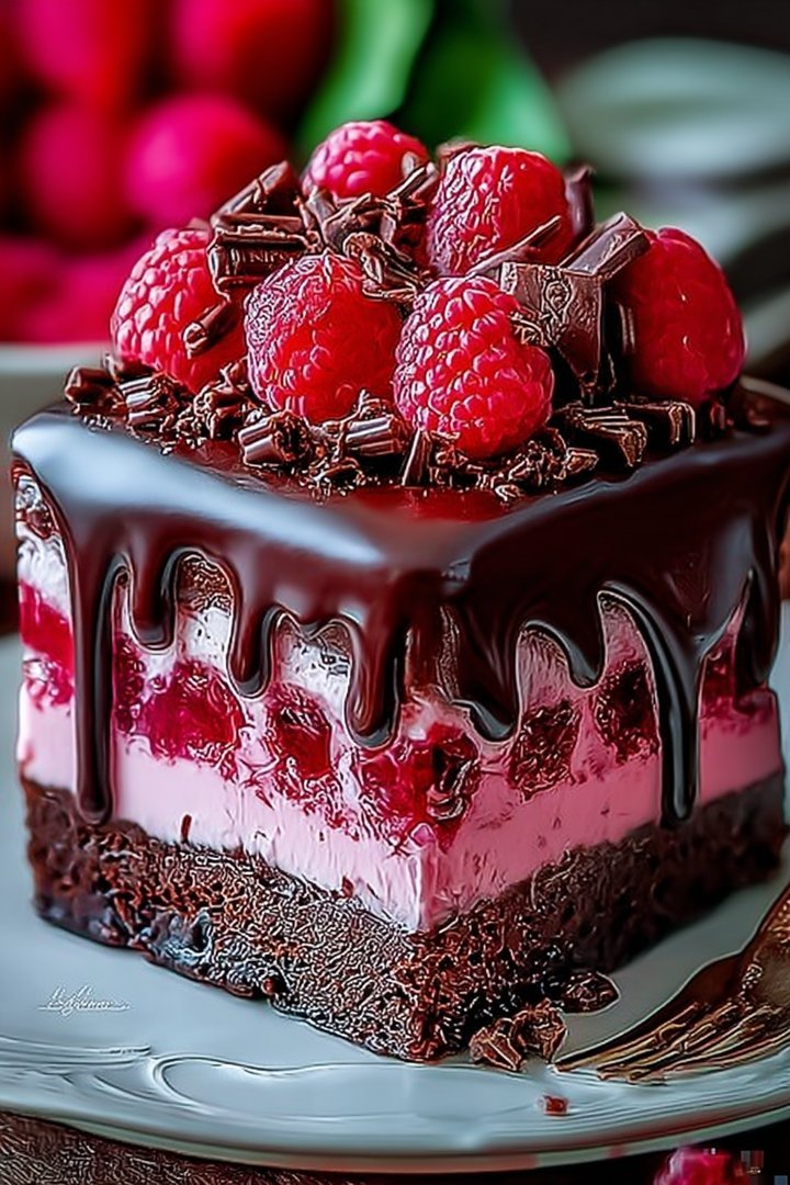 Chocolate Raspberry Drip Cake image 2