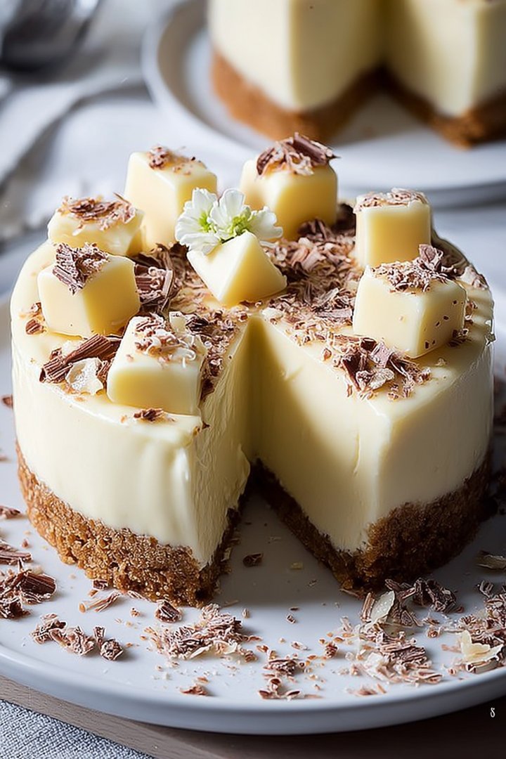 Creamy White Chocolate Cheesecake: Indulge in This Decadent Dessert Recipe image 2