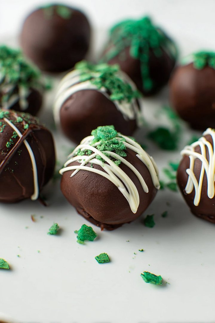 Easy Mint Chocolate Truffles (3 Ingredients) image 2