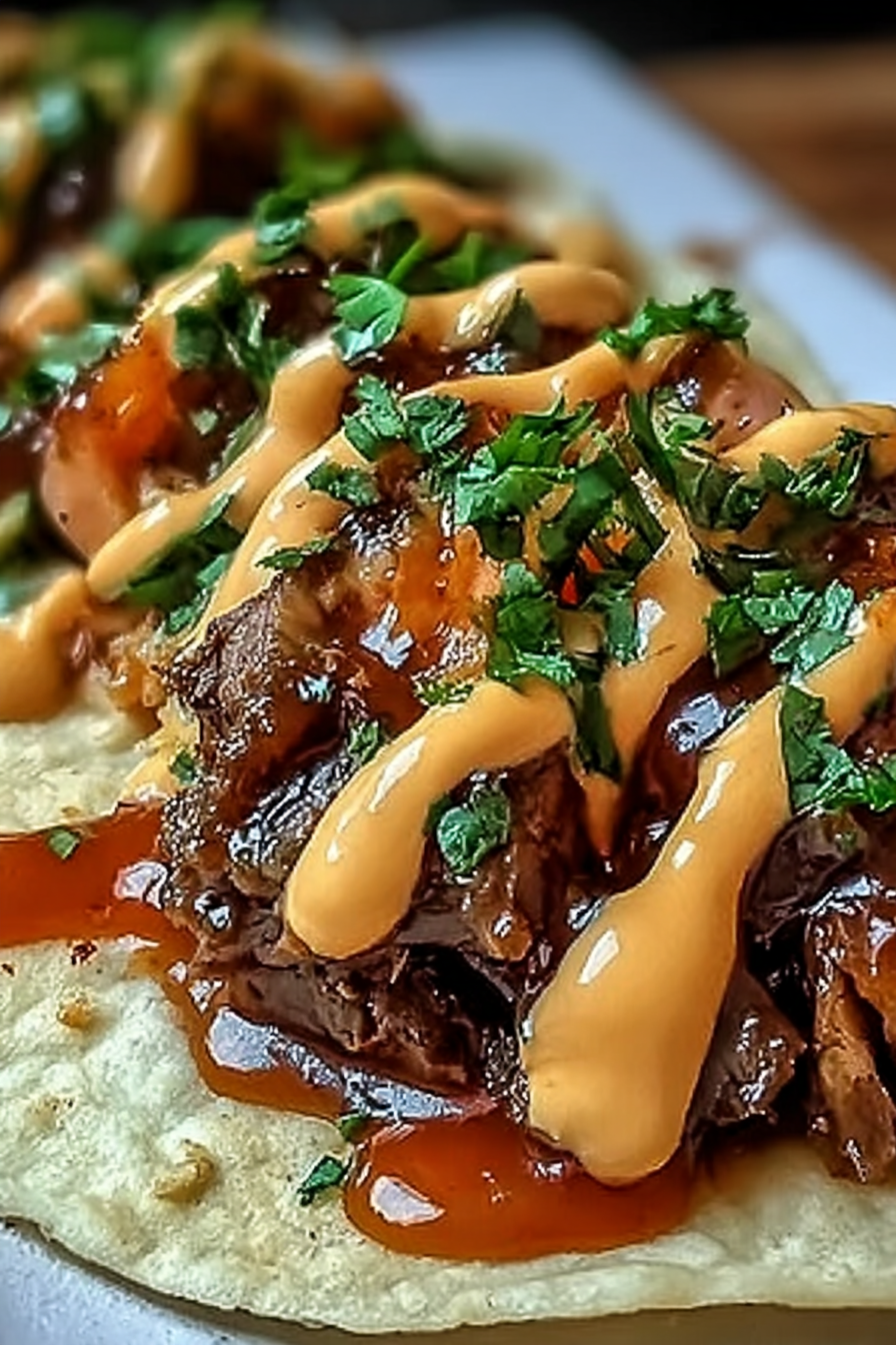 Garlic Butter Honey BBQ Tacos image 2