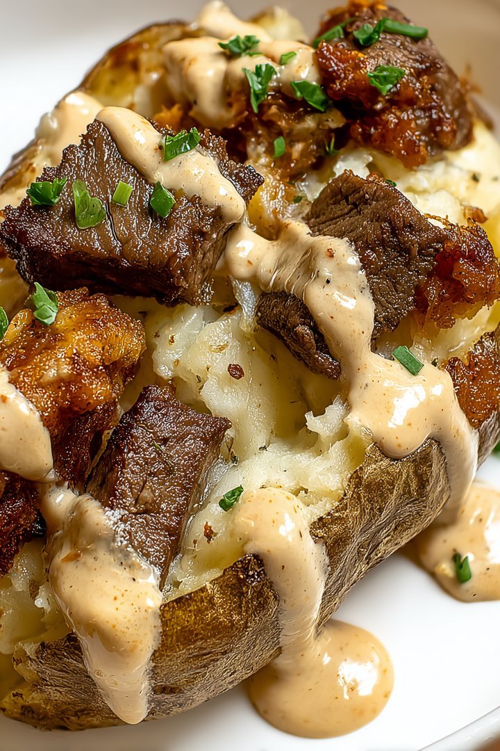 Loaded Baked Potato with Steak Bites image 2